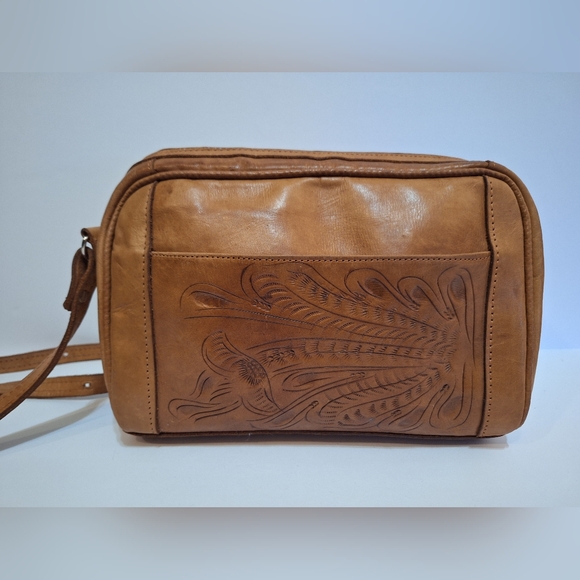 Vintage Tooled Leather Purse Grants Natural - Picture 6 of 16